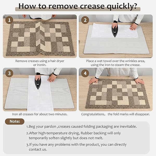 LWYYQB MUDDY MATS FOR DOGS RUGS DIRT TRAPPER,DOOR MAT NON-SLIP WATER ABSORPTION INDOOR WASHABLE FOR BEDROOM,KITCHEN, LIVING ROOM,LAUNDRY ROOM FOR ENTRYWAY CLEAN INSIDE FOR RV, GARAGE 32″X48″ BROWN