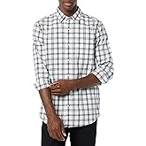 Amazon Essentials Men's Long-Sleeve Slim-Fit Stretch Poplin Shirt