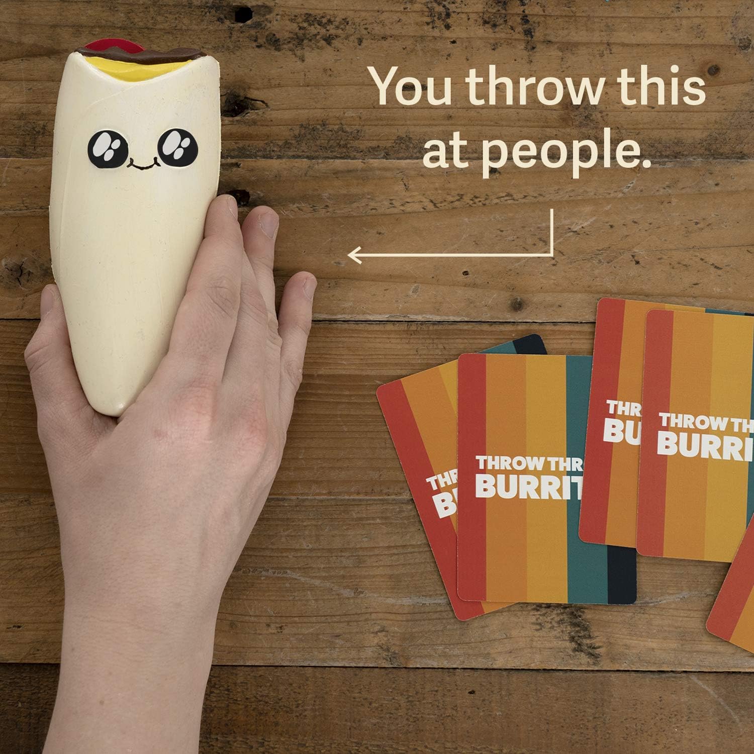 Throw Throw Burrito by Exploding Kittens - A Dodgeball Card Game - Family-Friendly Party Games - Card Games for Adults, Teens & Kids: Toys & Games