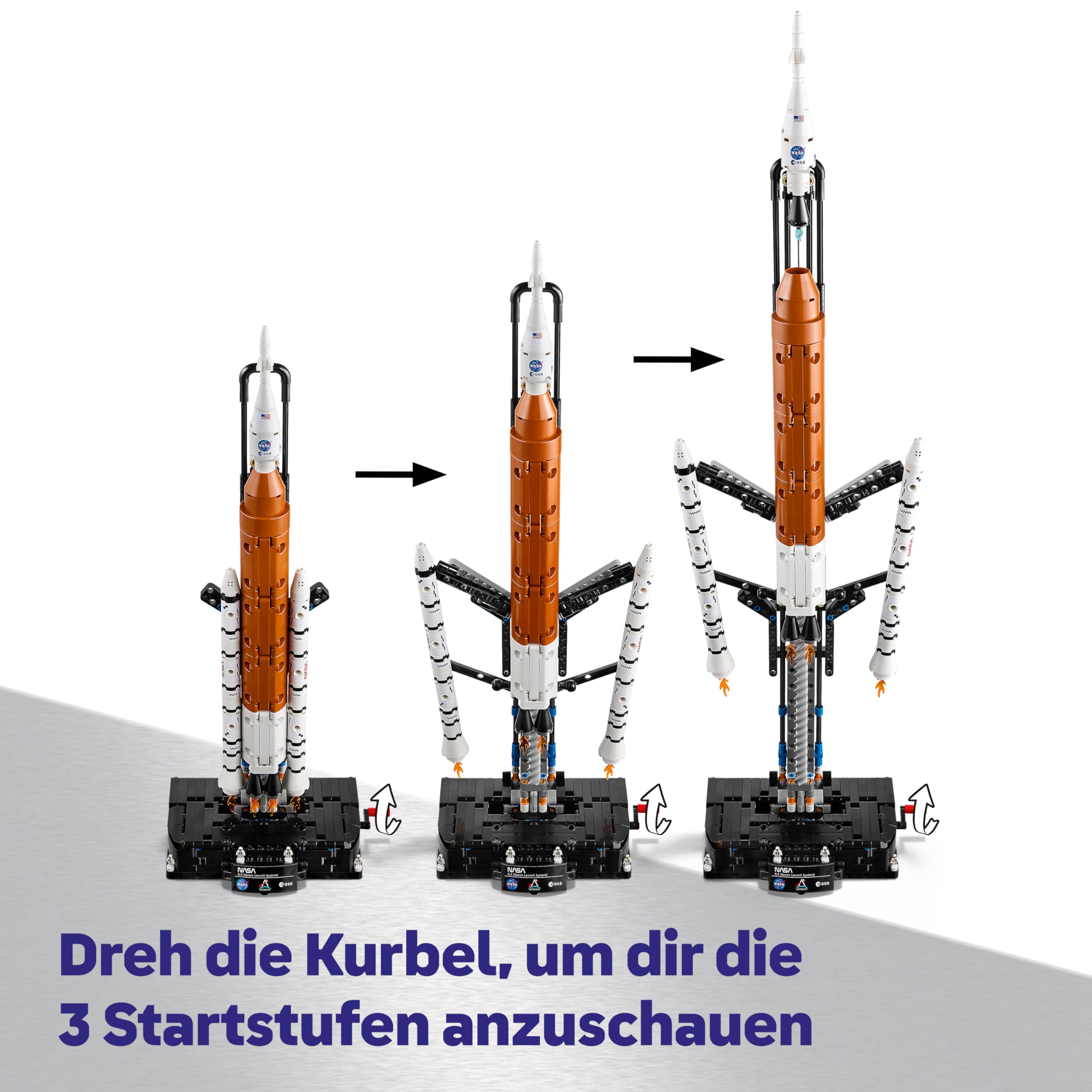 LEGO Technic NASA Artemis SLS-Schwerlastrakete - Kinder Rakete & Raumschiff Spielzeug - Baumodell & Modellbau Konstruktionsspielzeug ab 9 Jahren - Geschenk für Jungen und Mädchen - 42221 3