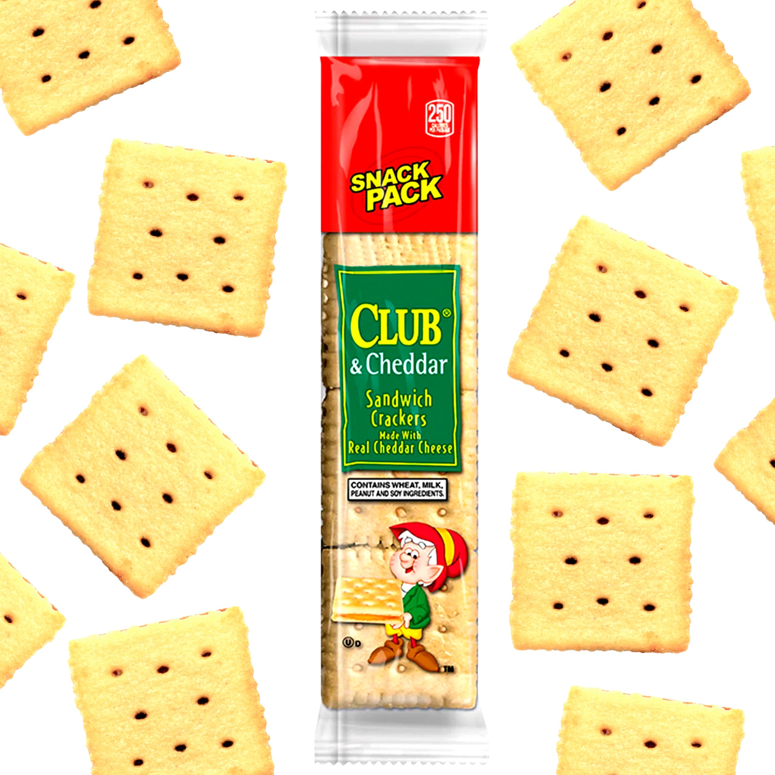 Mua Club & Cheddar Cheese Sandwich Crackers - Individually Wrapped ...