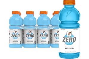 Gatorade Thirst Quencher Zero Sugar Sports Drink, Cool Blue, 20oz Bottles, 8 Pack, Electrolytes for Rehydration