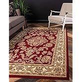 Unique Loom Voyage Collection Traditional Oriental Classic Intricate Design Area Rug (5' 0 x 8' 0 Rectangular, Red/Tan)