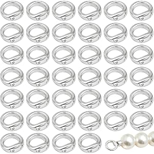 Incinkod 40 Pcs Double Hole Connector Rings, Silver Plated Closed Jump Ring | Silver plated brass, 0.21x0.02in, hypoallergeni