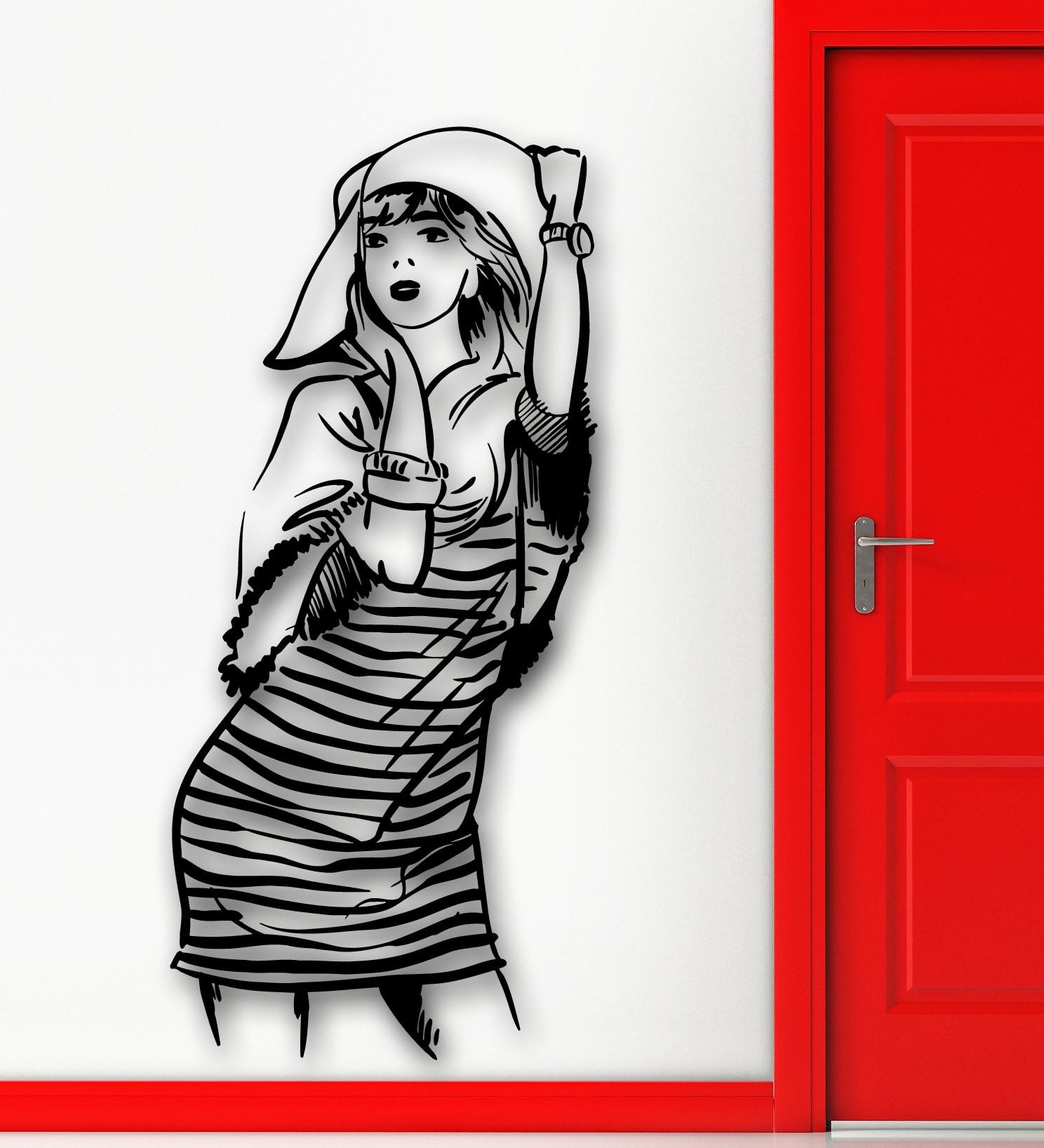 Wall Stickers Vinyl Decal Hot Sexy Girl Dress Hat Clothes (ig1825)