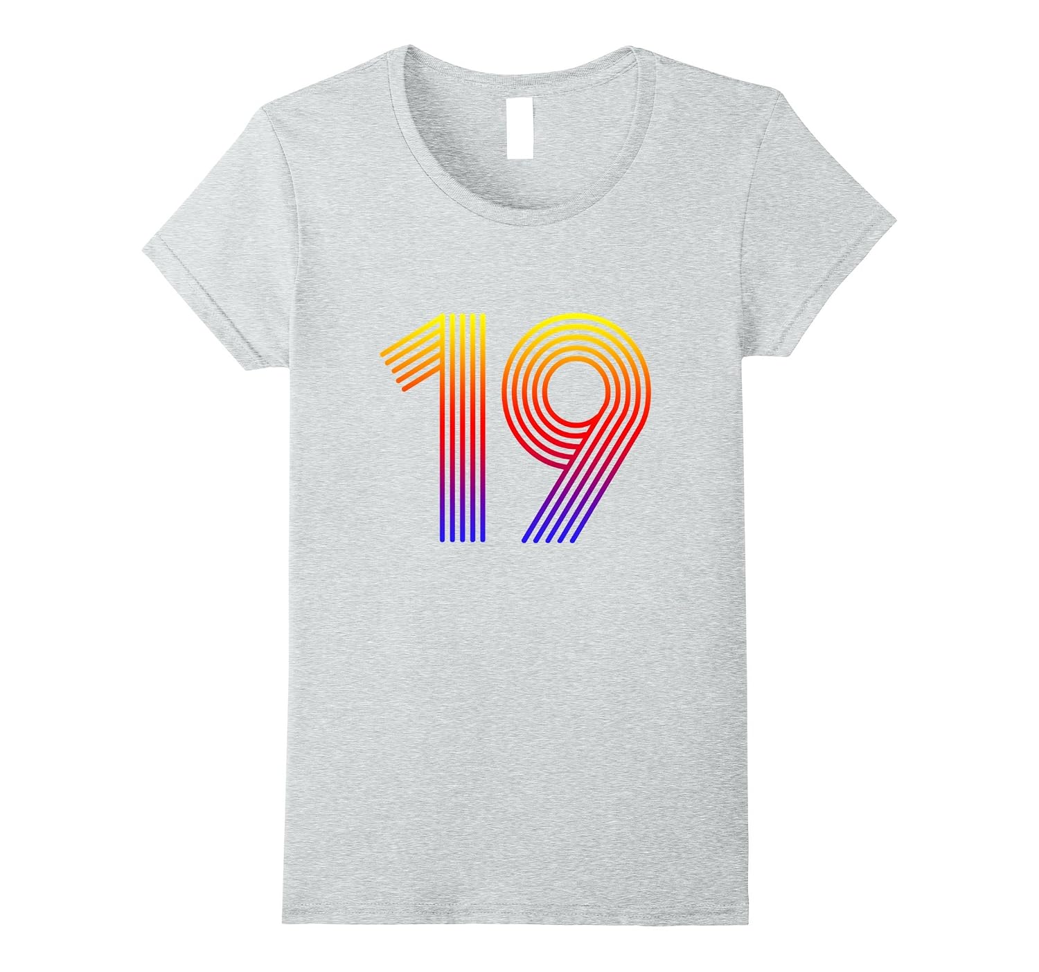 Cool Groovy Number 19 T Shirt Rainbow Color Disco-4LVS – 4loveshirt