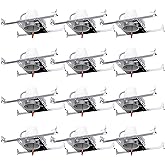 Sunco 12 Pack 4 Inch Can Lights Housing New Construction, Recessed Can Housing for Ceiling, Hard Wired, TP24 Connector, 120-277V, Air Tight Steel, IC Rated, Easy Install UL