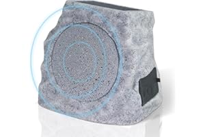 GGII Rock Speakers Outdoor Waterproof Bluetooth Wireless Solar Powered Rock Speakers Rechargeable Battery 2 Pack with 7 Colors and TWS Pair Function for Garden Patio Party Pool(One)