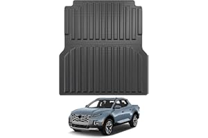 CARESA Truck Bed Mat for 2022-2024 2025 Hyundai Santa Cruz, Exposed Tie-Down Hooks All Weather Rugged TPE Pickup Truck Bed Liner