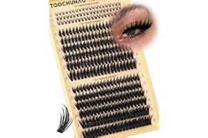 Spiky Manga Lash Clusters 12-20mm Long Eyelash Clusters 80D+100D Cluster Eyelash Extensions with Bottom Lashes Individual Fairy 300pcs Thick Volume DIY Plume Flake Cluster Lash Extension by TOOCHUNAG