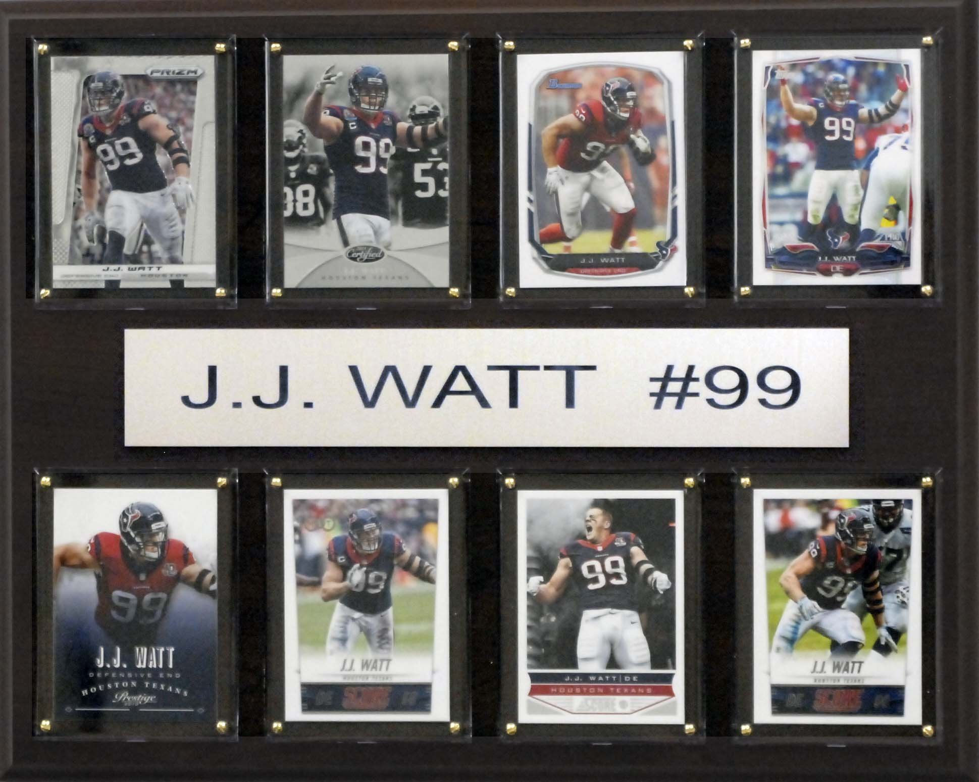 NFL Houston Texans J.J. Watt 8-Card Plaque, 12 x