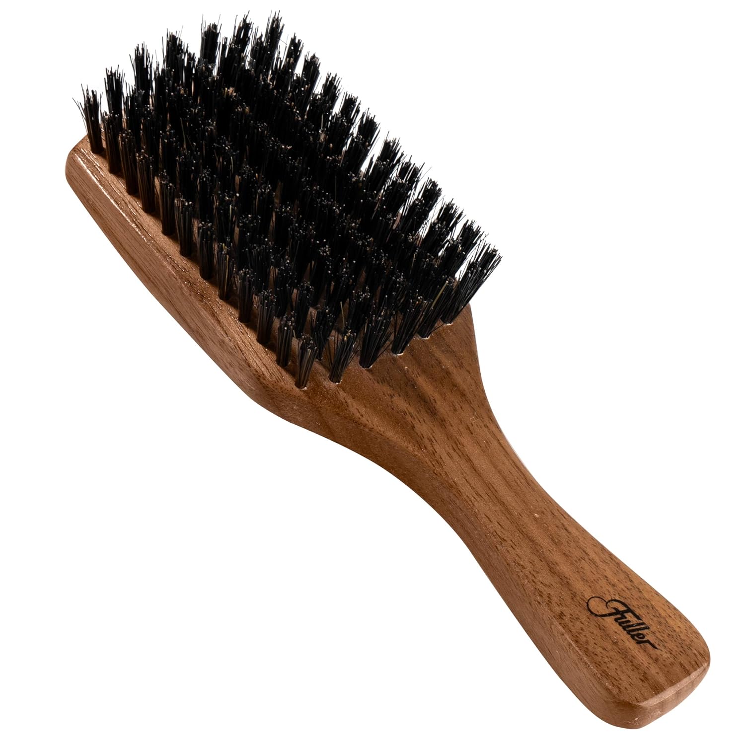 Fuller Brush Natural Walnut Wood Club Hair Brush Hand
