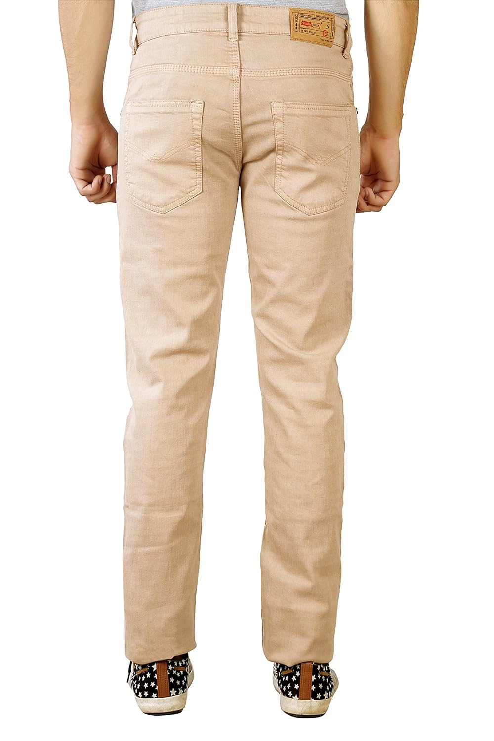 studio nexx men's regular fit jeans (pastel brown)
