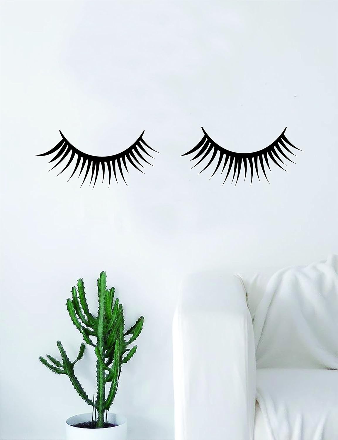 Eyelashes Beautiful Design Decal Sticker Wall Vinyl Decor