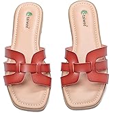 Ataiwee Women's Flat Slide Sandals - Fashionable Braided Elegant Cross Strap Flat Summer Sandals.