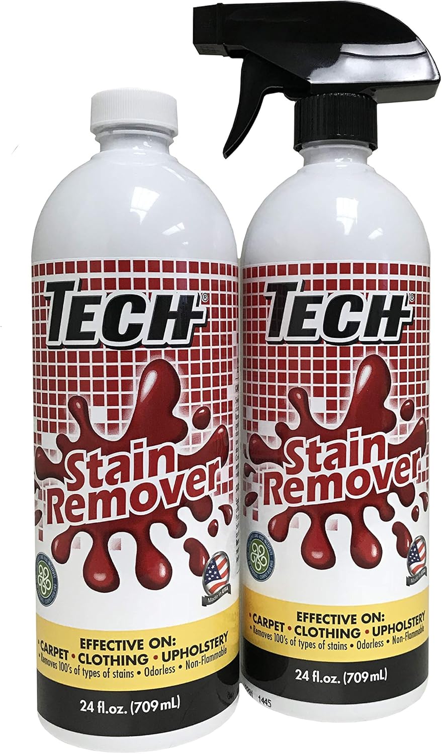 TECH Red Wine Stain Remover, 2 oz Spray Bottle, For Carpet, Clothes, Upholstery, and Other Fabrics: Home & Kitchen