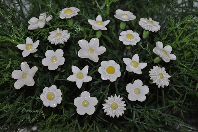 20 Keramikblumen: Miniblümchen