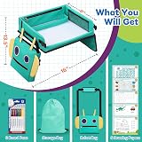 COOLJOY Kids Travel Tray 2-in-1 Robot Backpack Desk Erasable Surface view 7