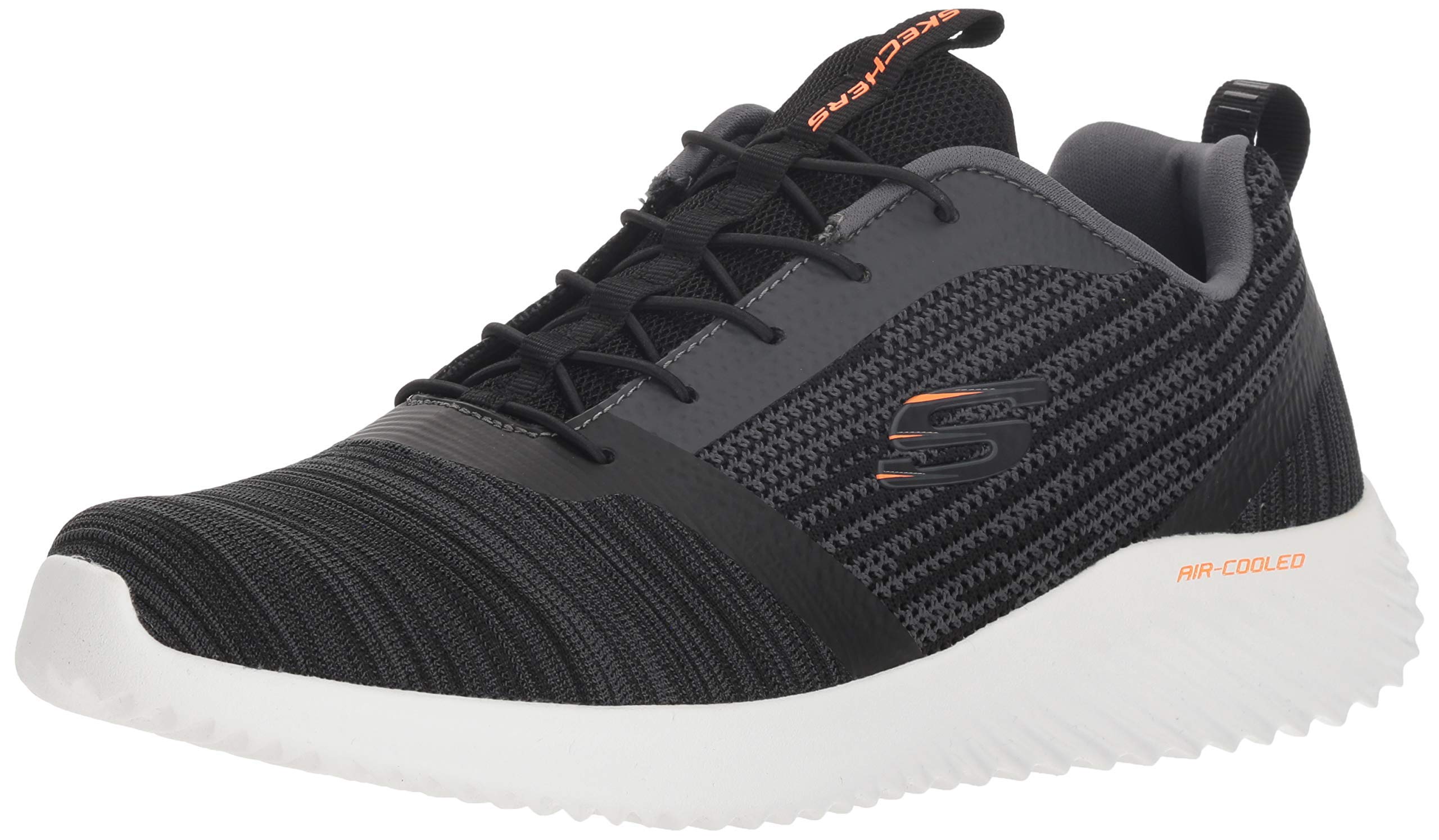Skechers Herren Bounder Sneaker, Black Mesh Pu Trim, 40 EU