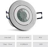 SEBSON PIR Sensor Ceiling 360° Flush Mount Infrared Motion Detector LED 3-8m view 2