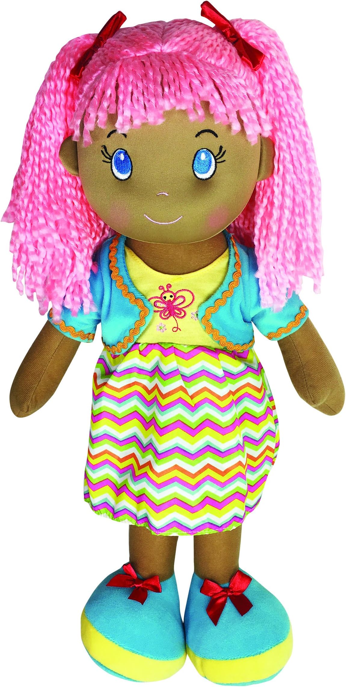 Lollipop Kids 20" Soft Bodied Rag Doll, Pink Hair
