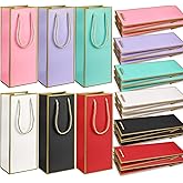 KEEPARTY 18 PCS Wine Gift Bag 5 "x 4" x 13 "Loose Wine Bottle Gift Bag Paper Gift Bag with Handle and Gold Foil Print for Wedding Party Anniversaries