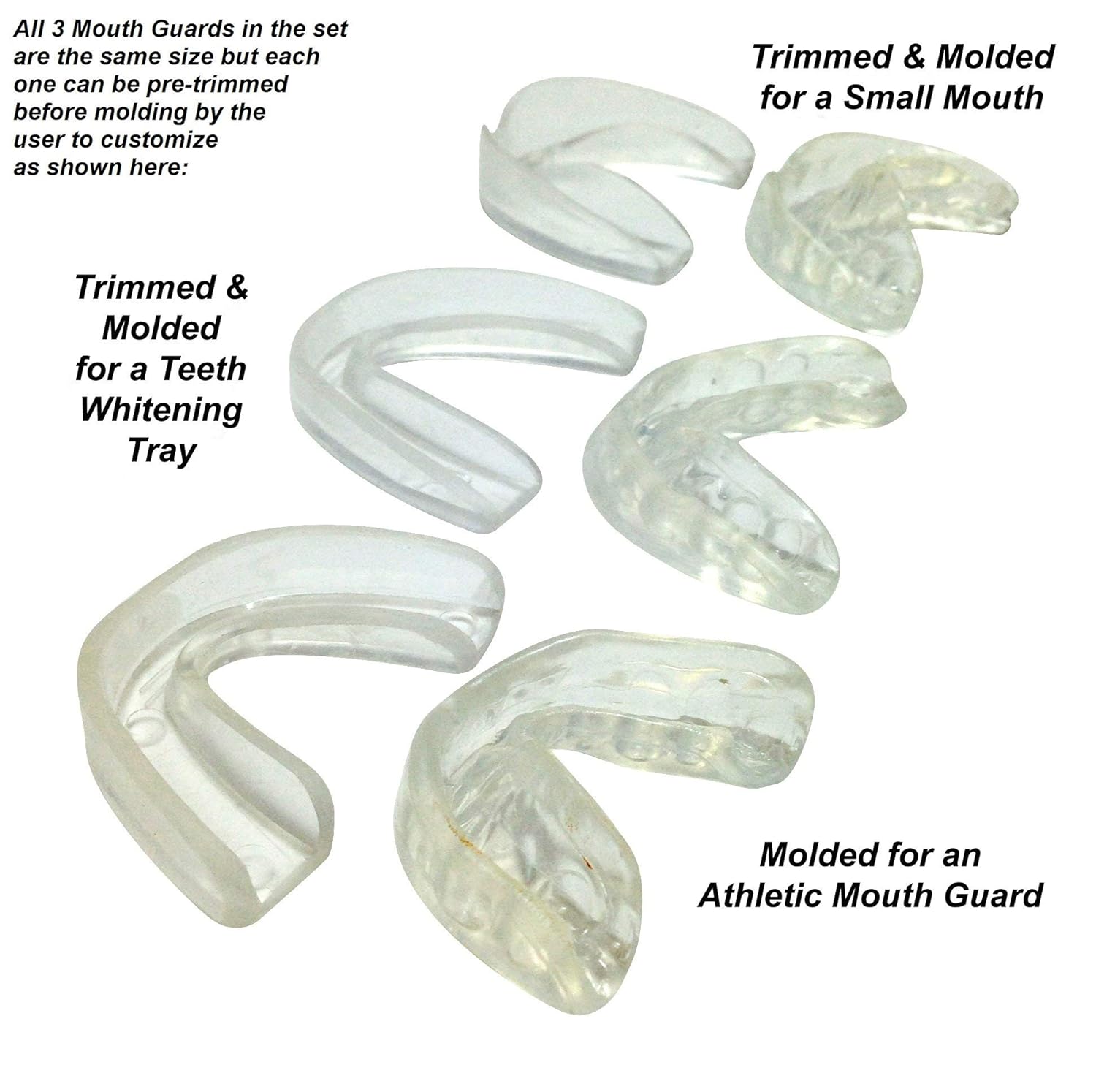 Professional Mouth Guard for Grinding Teeth - 6 Customizable Dental Guards - 2 Sizes, USA Made, BPA Free | Eliminate Bruxism, Teeth Clenching | Also for Sports & Teeth Whitening : Beauty