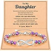 Kidbbi Infinity Love Bracelets for Daughter, Birthday Christmas Valentines Mothers Day Gifts