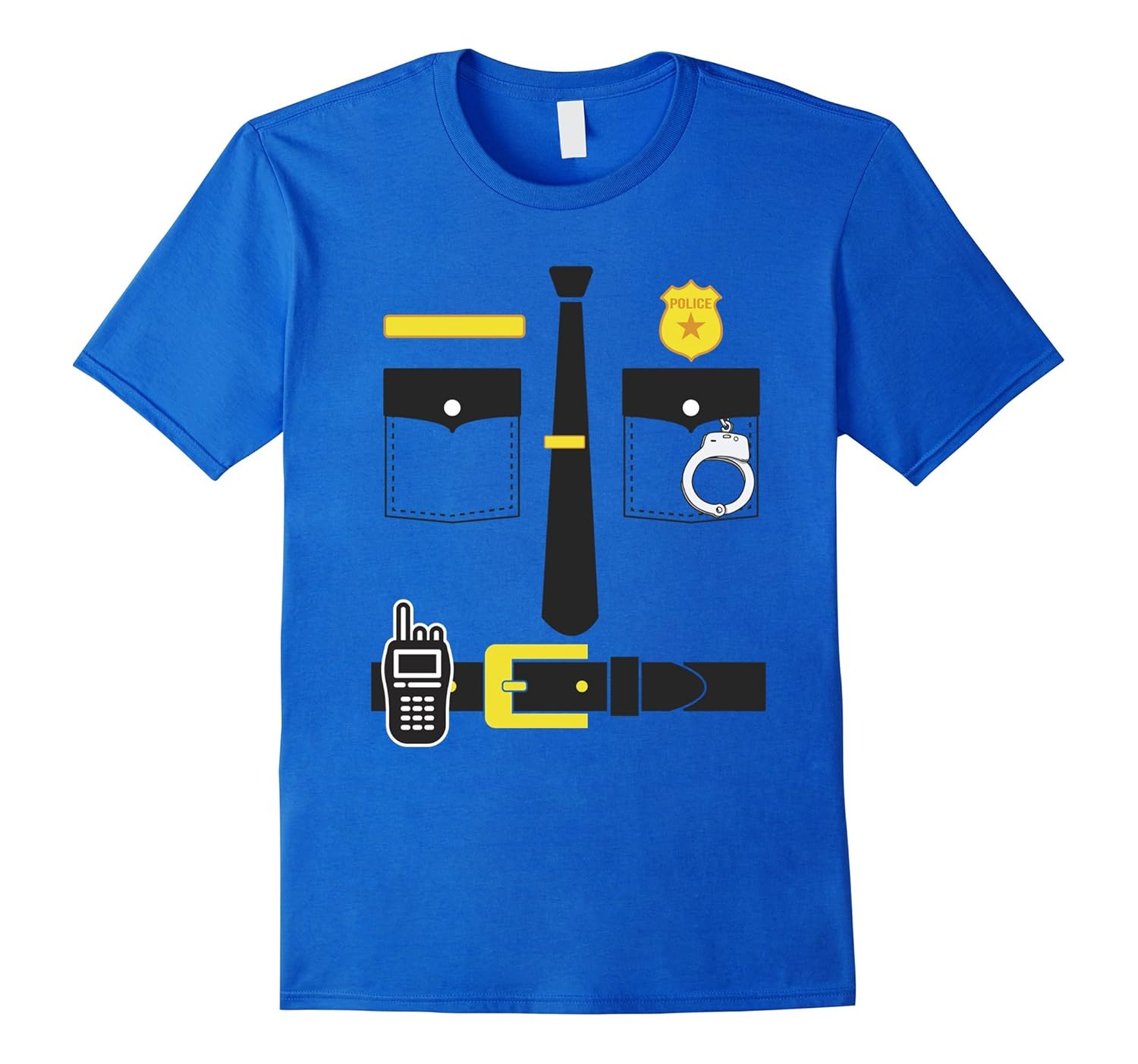 Kids Police Policemen Shirt Halloween Costume tshirt Badge- TPT