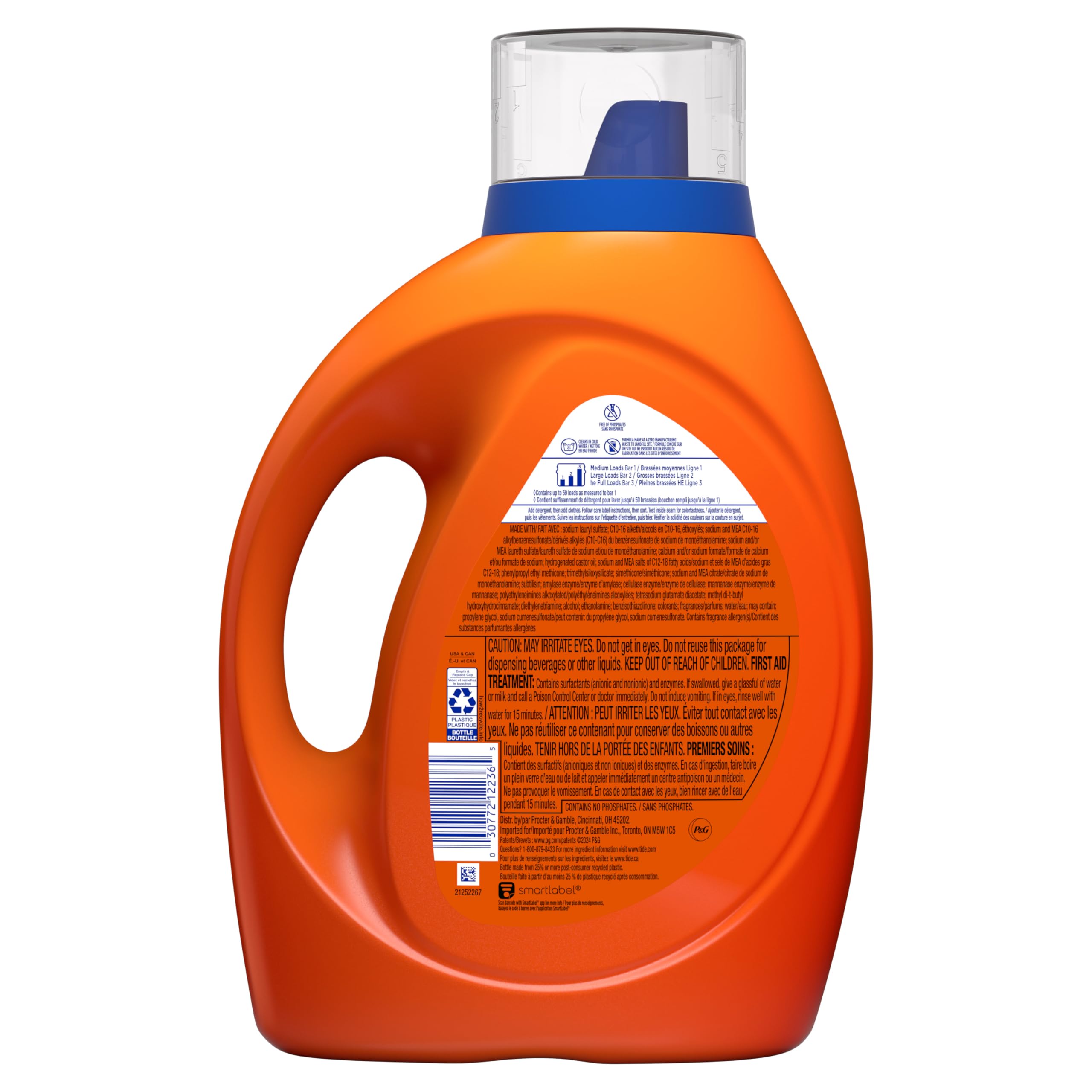 Tide Plus Febreze Sport Odor Defense HE Turbo Clean Liquid Laundry Detergent, 84 fl oz, 59 loads