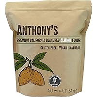 Anthony's Blanched Gluten Free Almond Flour, 4 lb, Gluten Free & Non GMO, Keto Friendly