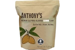 Anthony's Blanched Almond Flour, 4 lb, Finely Ground, Gluten Free, Non GMO, Keto Friendly