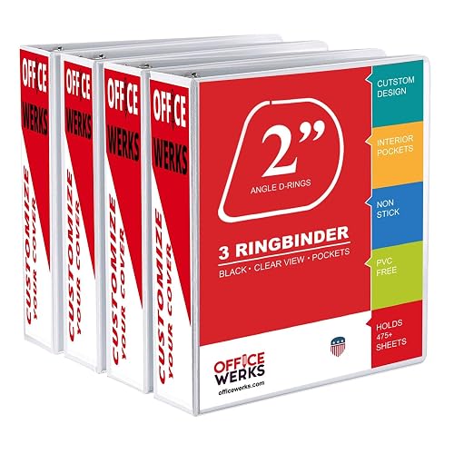 3 Ring D Binder 2 Inch - Professional Presentation Folder for Standard ...