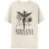 2Bhip Nirvana in Utero Winged Angel Vintage Style T Shirt | Officially Licensed Nirvana Merch, Distressed Vintage Style, 100% Cotton Crewneck Tee, Unisex Men Women, 90s Grunge