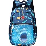 Sarhlio School Backpack 16" for Girls and Boys Cute Bookbag Lightweight Durable 600 Denier Polyester Water Resistant Casual D