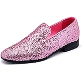 UUBARIS Mens Dress Loafers Tuxedo Suit Slip on Shoes