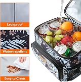 Lifewit Insulated Lunch Bag 9L Leakproof With Adjustable Strap Flower Design view 4