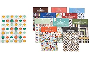 MISSOURI STAR QUILT CO. Missouri Star Favorite Quilt Sewing Patterns - Set of 10 Patterns with Storage Binder - Easy to Use How to Sew Guides for Quilting and Blanket Making