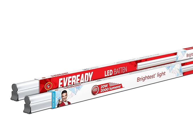 Eveready 20-Watt LED Batten (Pack of 2, Cool Day Light)
