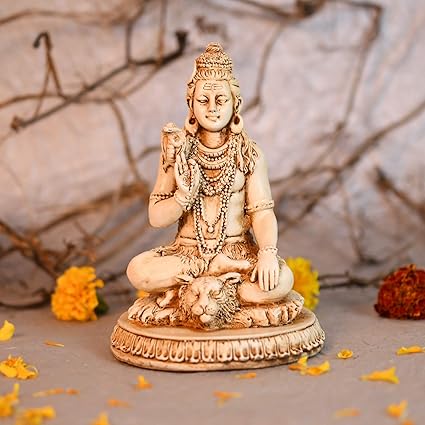 Collectible India Bholenath Shiva Statue Hindu God Idol Statue for Pooja Lord Blessing Shanker Deity Figurine Home Office Temple Art Decor