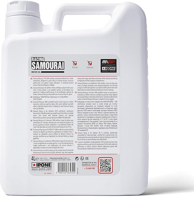 Ipone 800091 Aceite Motor Samourai Racing 2 Tiempos Performance.: Amazon.es: Coche y moto