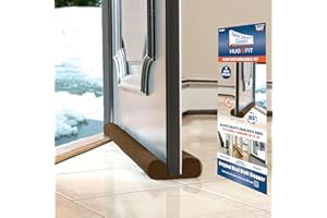Twin Draft Guard Hug N Fit, Original Dual Draft Stopper Instantly Blocks Air from Entering, Water Repellent, Fits 28”-36” Length with 1.5” Energy Saver Tube
