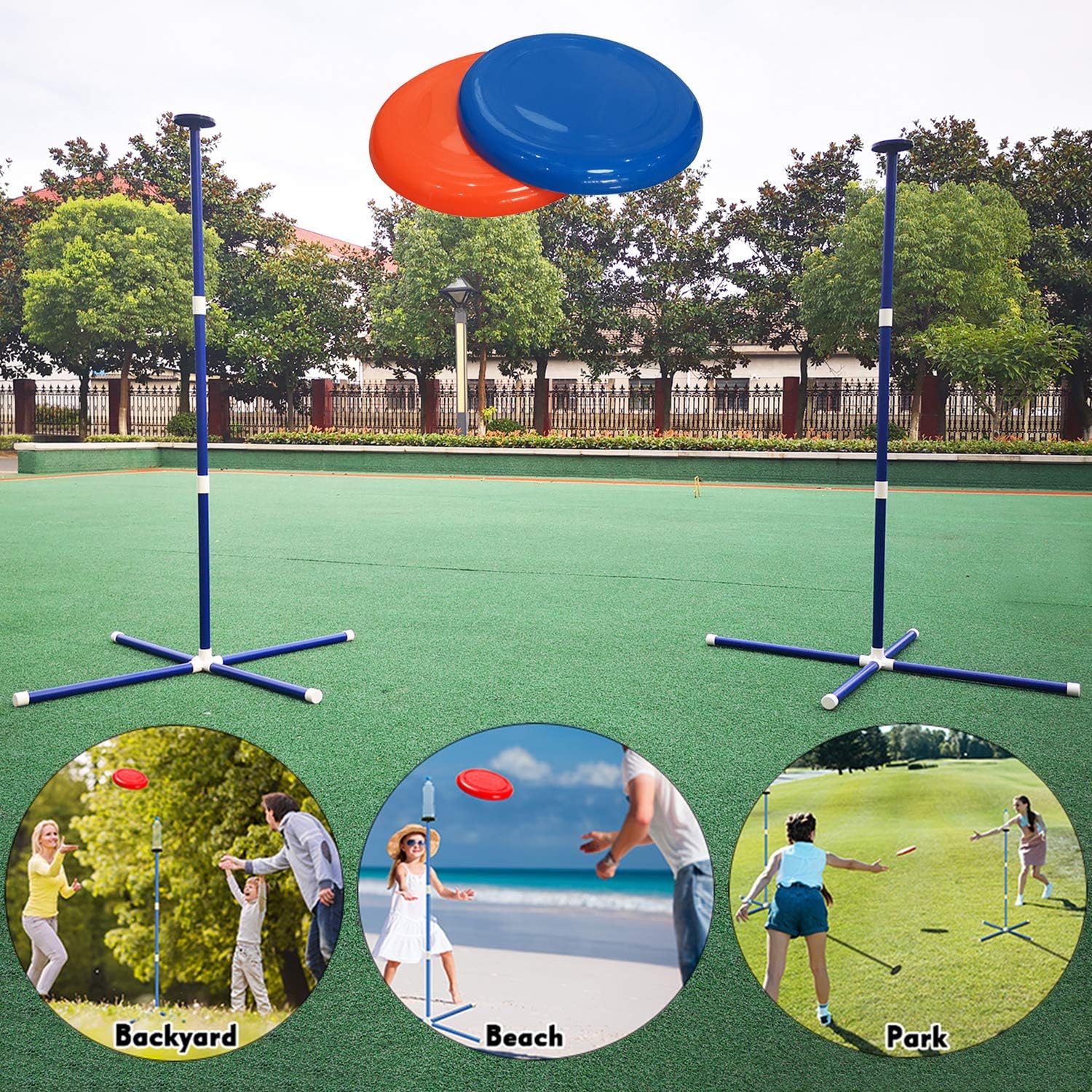 TUAHOO Outdoor Games for Adults Kids Family Games Bottle Frisbee Toss
