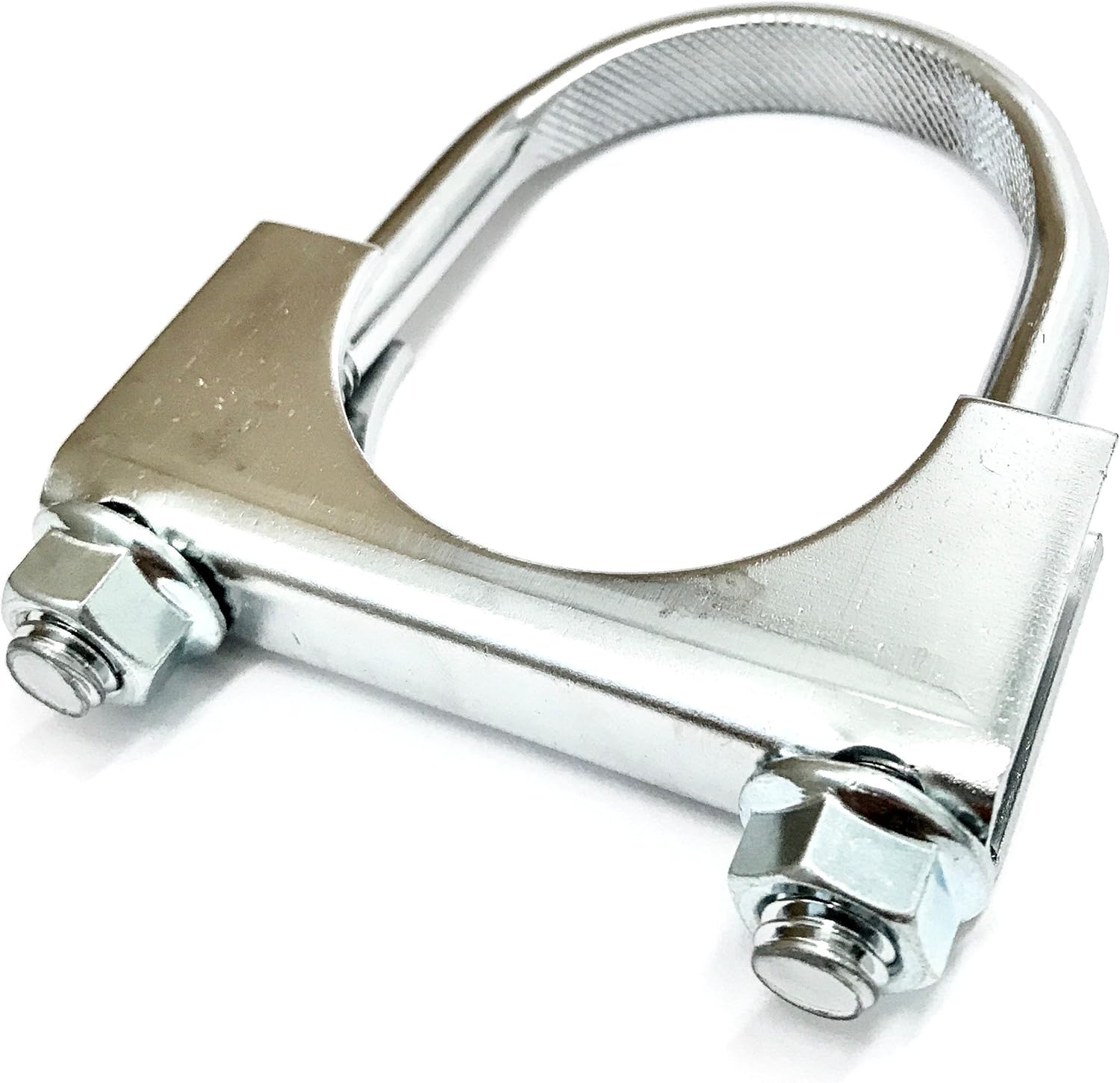 2" Chrome Heavy Duty Double Edge Open Saddle Muffler Clamp