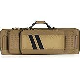 Savior Equipment Specialist Series Tactical Double Long Gun Bag Case Backpack 4 Pistol Handgun Storage, Lockable Zippers, Padded Drag Handles, w/Adjustable Shoulder Strap, 42 Inch Flat Dark Earth Tan