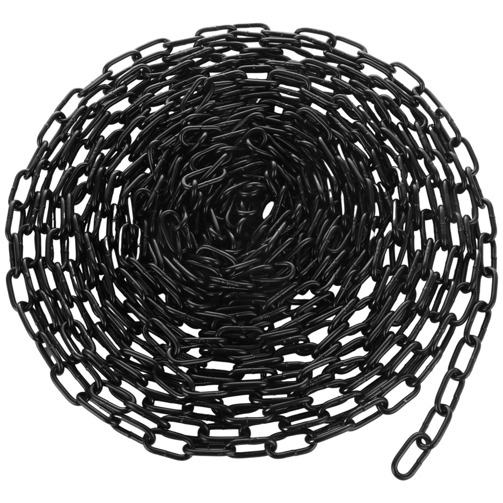 JMIATRY 15 Metres Length 304 Stainless Steel Chain, 3mm Heavy Duty Chain Links, Black Galvanized Steel Welded Link Chains Lift for Fence Gate, Garage Doors, Swing Chains and Bicycle Security Lock