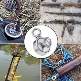 FINDMAG 1000 lb Double Sided Fishing Magnet 75mm Dia 2.95in With Rope view 5