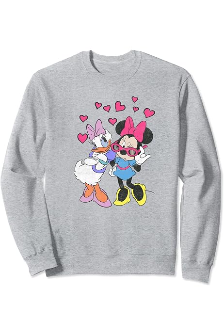 Amazon.com: Disney Mickey And Friends Daisy u0026 Minnie Vintage Fashion  Sweatshirt : Clothing, Shoes u0026 Jewelry