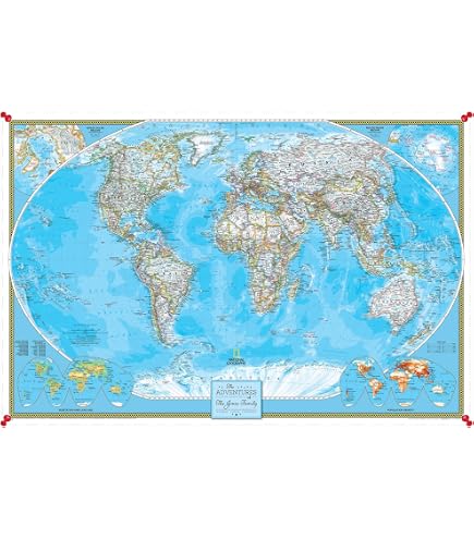 金時　National Geographic サイドウォール4枚 Amazon.com: National Geographic Travel Map – Classic World Map