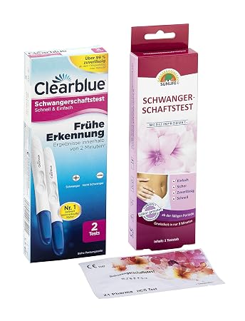 2x Clearblue Fruhe Erkennung Schwangerschaftstest 1x Sunlife